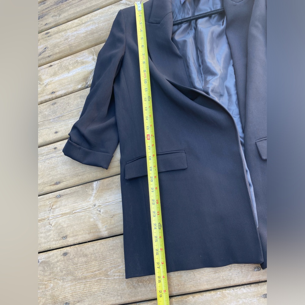 Zara black blazer Padded Shoulder Womens size M - Picture 7 of 9